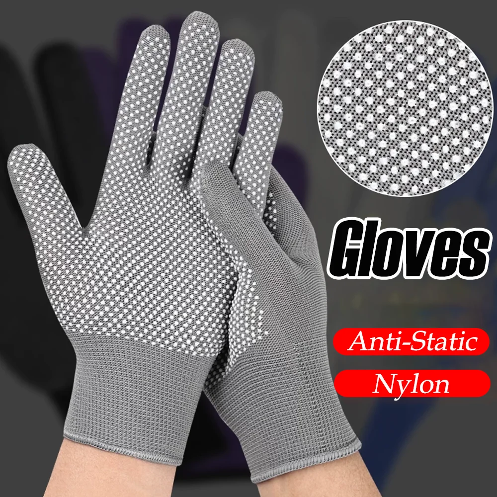Car Washing Anti-Static Nylon Gloves Motorcycle Gloves Anti-slip Breathable Install Protective Tools Auto Accessories Men Women