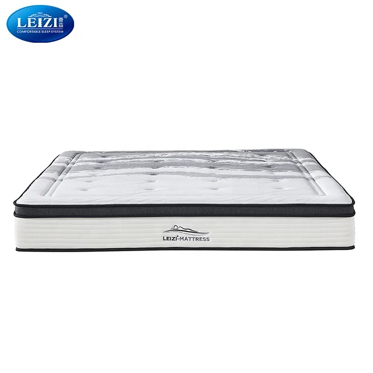 High Quality Euro Top Full Size Bed Gel Memory Foam Pocket Coil Spring Mattress