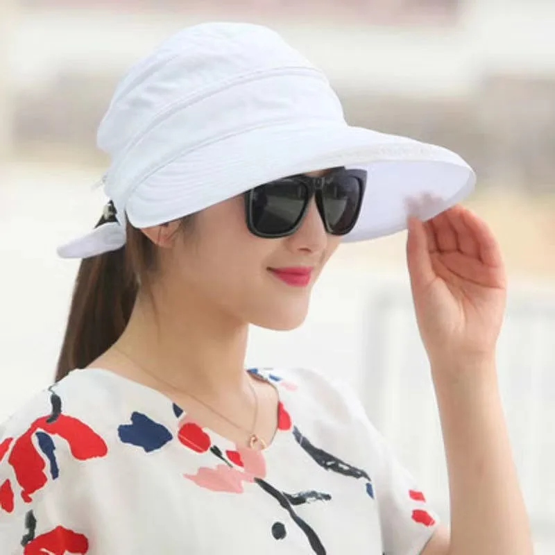 Gorras 여름모자 Sunscreen Folding Dome Outdoor Beach Travel Hiking Hats Sun Hat Women Anti-Uv Female Visors Caps Golfing Cycling 모자