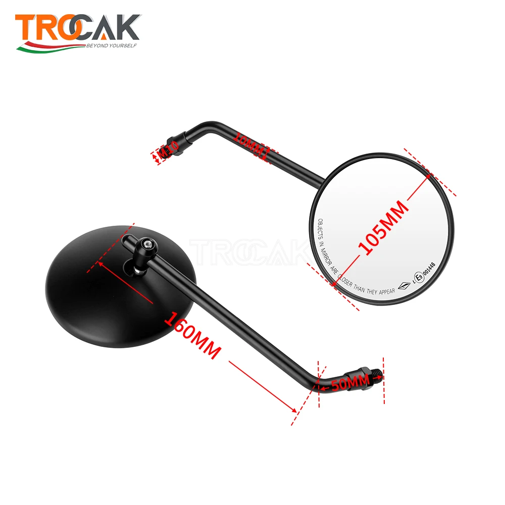 For HONDA CB250 CB400 CB400SS CB600 CB500 CB750 CB1100 CB1000 CB1300 VT750 SHADOW 400 Motorcycle Rear View Mirror side mirrors