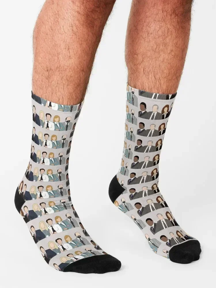 the west wing cast Socks bright garter Non-slip hockey cycling Woman Socks Men's