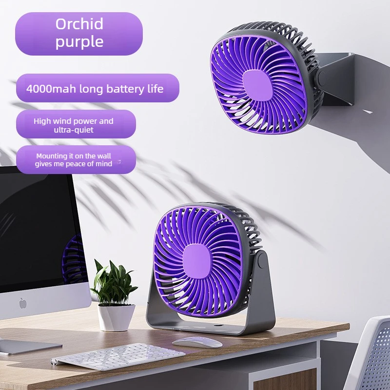 

Desktop Fan Wall Mountable with Night Glow Ambiance Light Strong Airflow Rechargeable Ideal for Home Office Dorm Outdoor Use