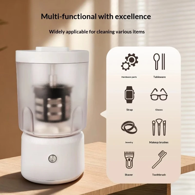 360° Deep Cleaning Automatic Cleaner for Watch Parts, Straps, Screws- Compact Design, Built-In Removable Oil Filter