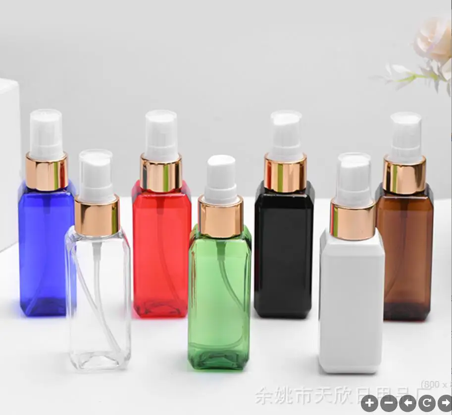 50ml plastic PET pump bottle serum toner essence sample testing moisture toilet water whitening mist sprayer cosmetic packing