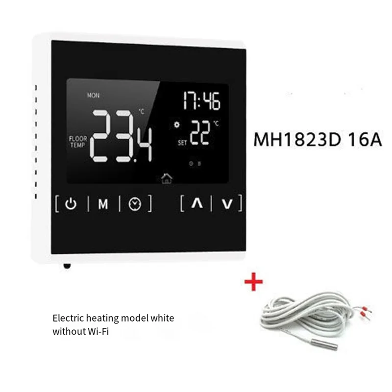B34B-Smart LCD Touchscreen Thermostat For Home Programmable Electric Floor Heating System AC 85-240V