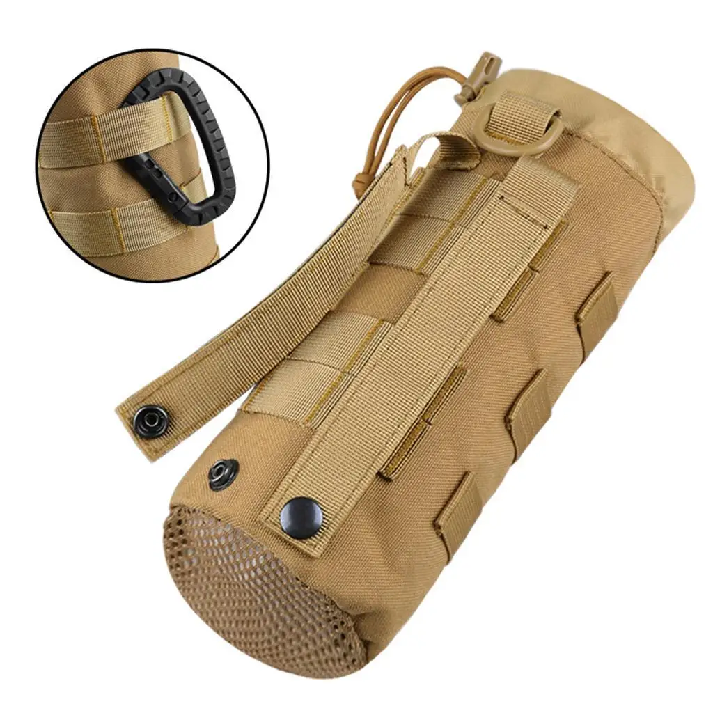 Tactical Molle Water Bottle Carrier Pouch Outdoor Hydration Carry Bag Khaki