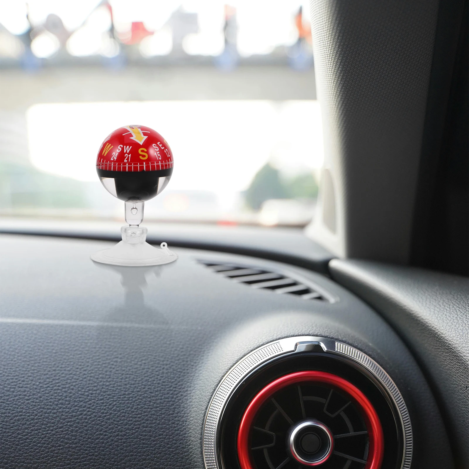 

Car Compass Suction Cup Portable Dashboard Mount High Precision 38Mm Plastic Stick On For Vehicle Marine Navigation Auto Ball