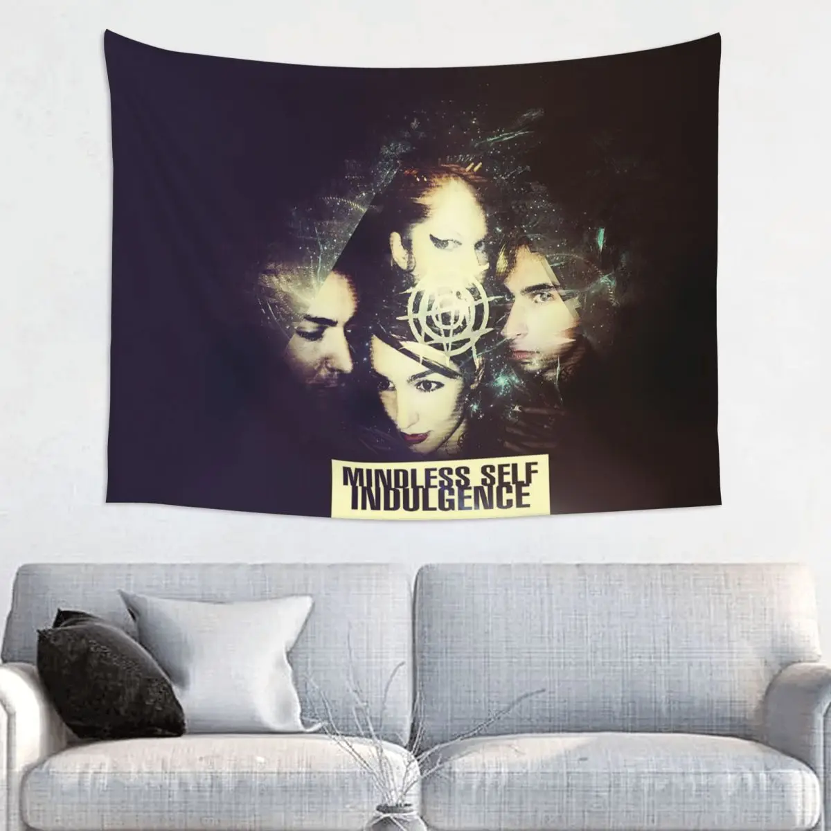 Custom Msi Mindless Hip Hop Punk Rock Self condition Tapestry Home Decor Hippie Wall Hanging Electro arazzi per soggiorno