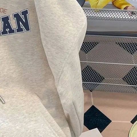 Floral Gray Men and Women Couple Hooded Hooded Velvet Thickened Sweatshirt Jacket Trendy