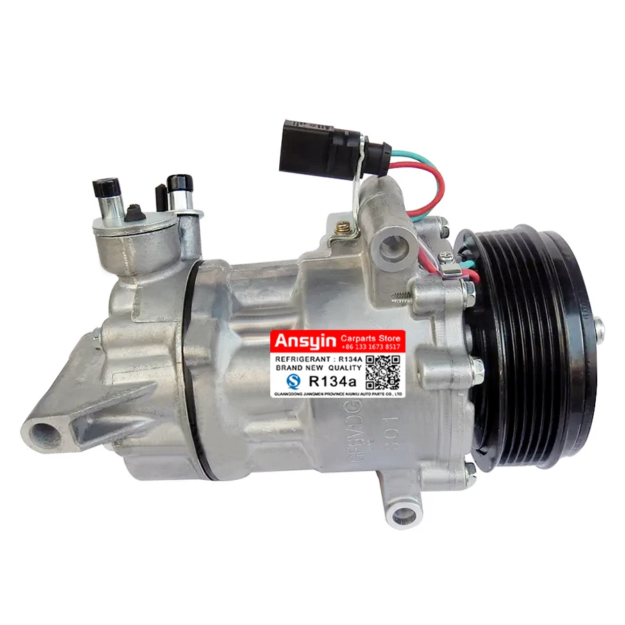 

SD6V12 Air Conditioning AC Compressor For Audi/VW 6RF820803A 6RF820803C 6R0820803B 5U0820803F 0282909253 0053612353 0281009253