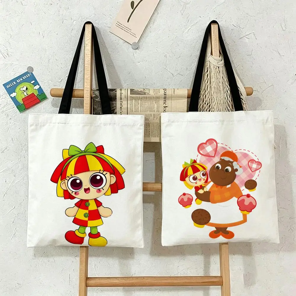 Bolsas de armazenamento Cartoon S-Sitio do Picapau Amarelo são adequadas para escola, compras, viagens, trabalho e compras de supermercado.