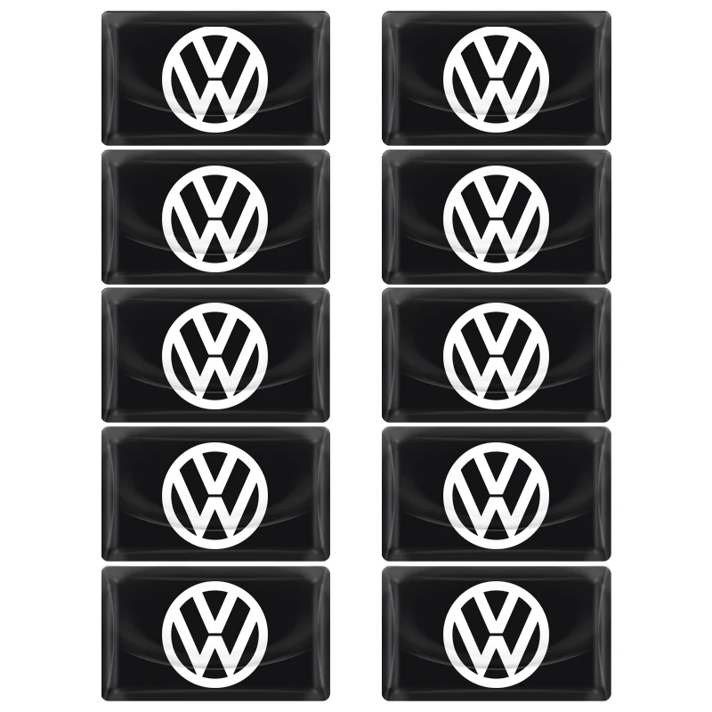 5/10Pcs Carbon Fiber Steering Wheel Car Logo Emblem 3D Stickers For Volkswagen Magotan Sagitar Golf-4 5 6 7 Magotan Polaris MK7