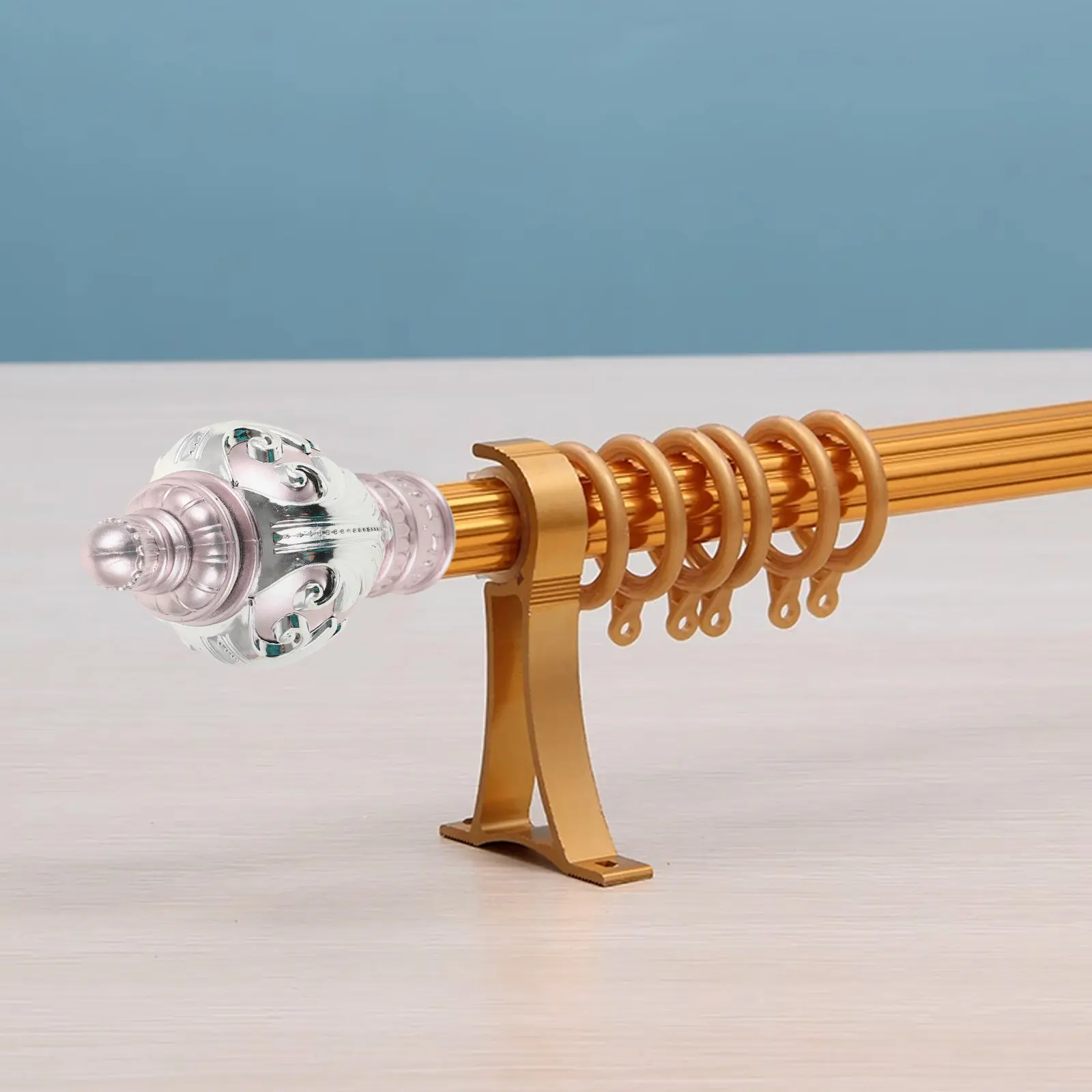 Decorative Curtain Rod Finials Curtain Rod End Caps for Window Curtains Strong Material Easy Remove Install Stylish Home Hotel