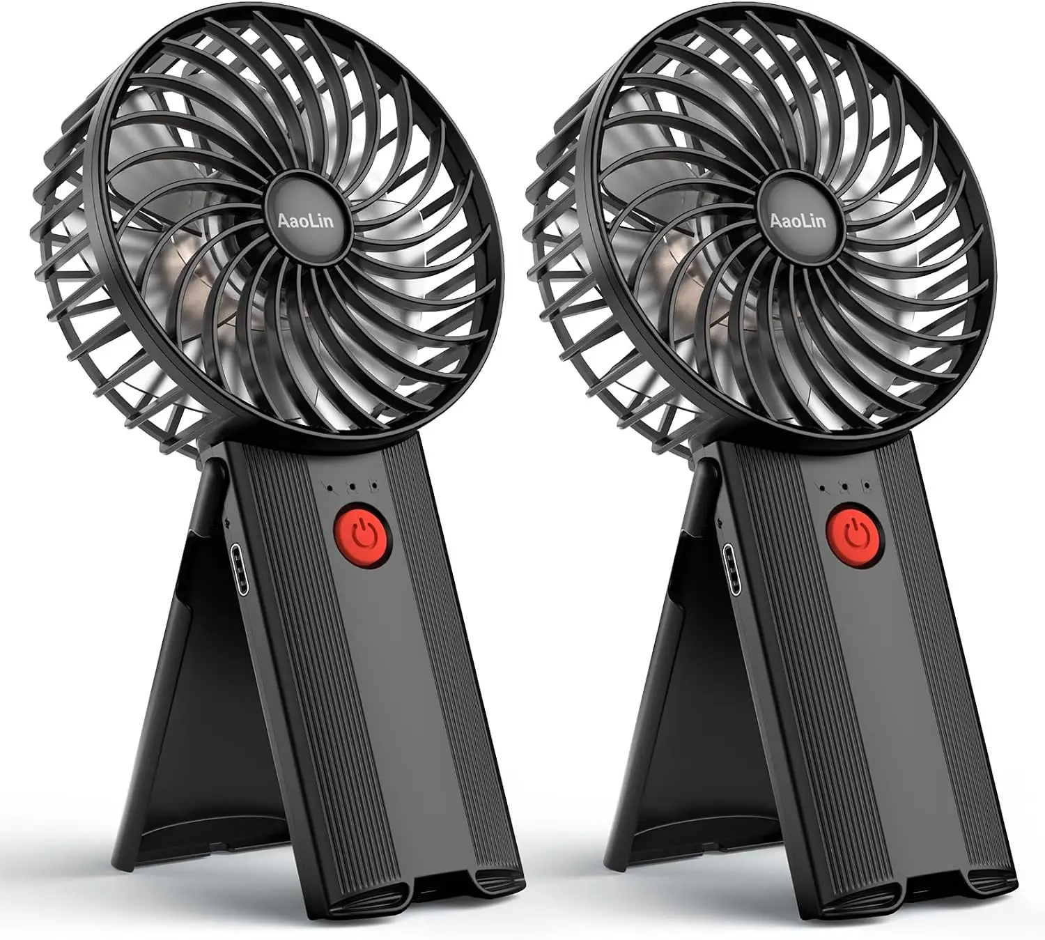 

Mini Portable Folding Fan, USB Rechargeable, 4 Speeds, 15h Battery, Handheld & Desktop, Silent, Gift for Travel Camping