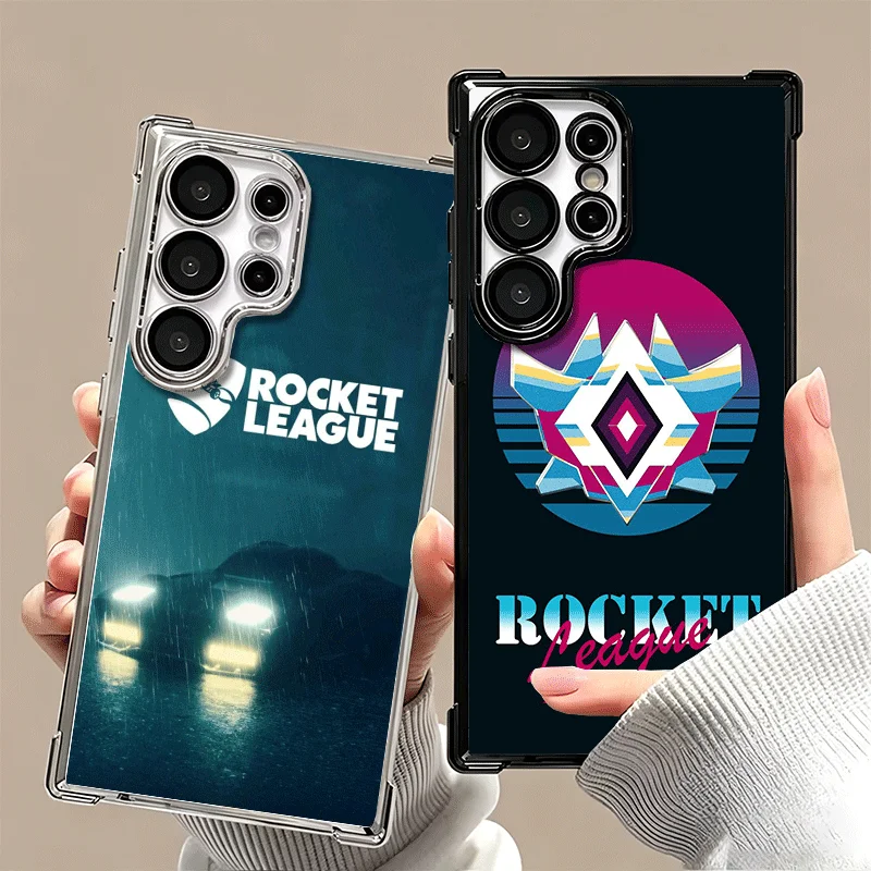 R-Rocket L-League Game Soft Phone Case For Samsung Galaxy S26 Ultra S25 Edge S24 FE S23 Plus S22 S21 + S20 Plating Anti-Fall Fun