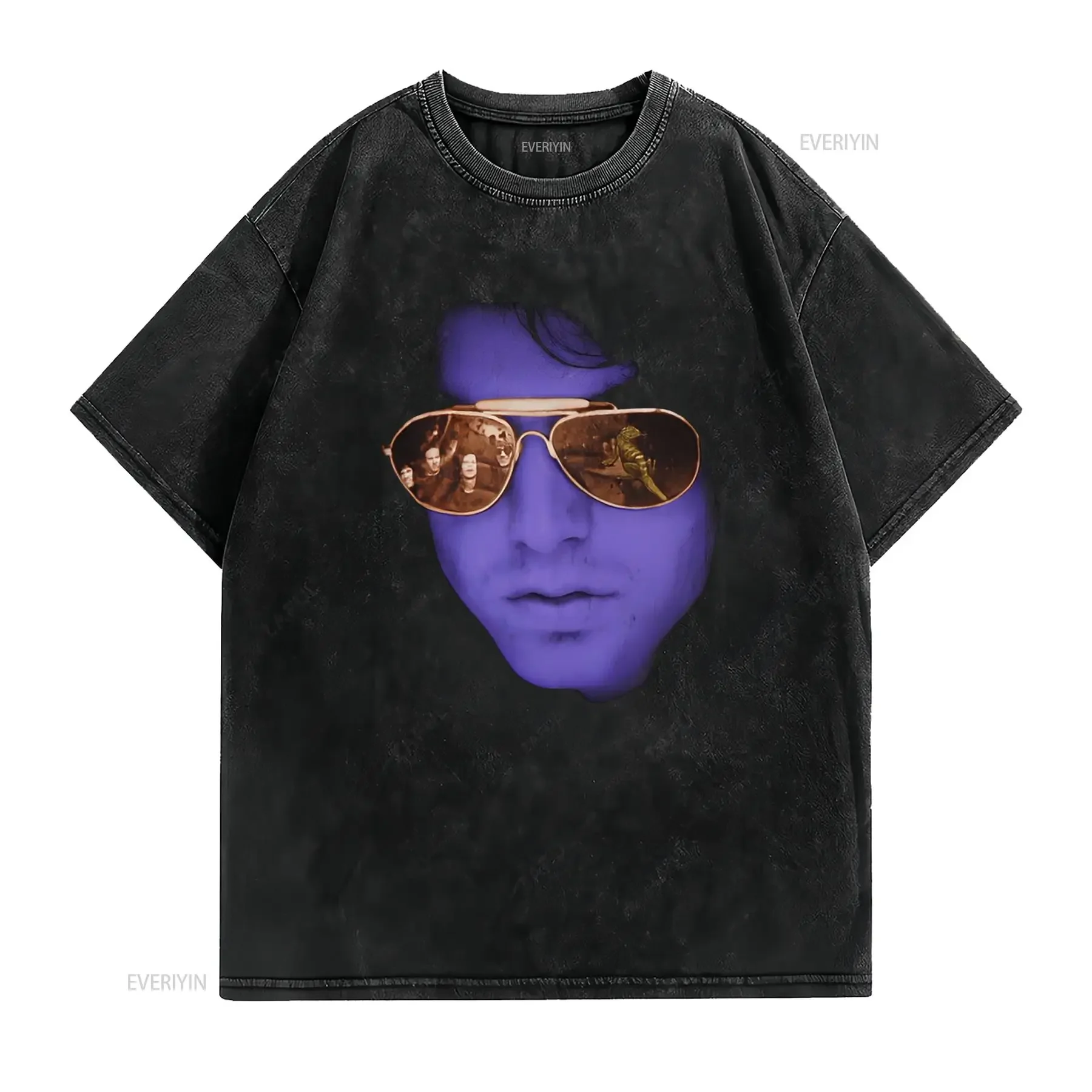 Jim Morrison I Am The Lizard King Concert Black S 234XL T Shirt NE1065 vintage Washed streetwear Stylish Stretched Soft fashion