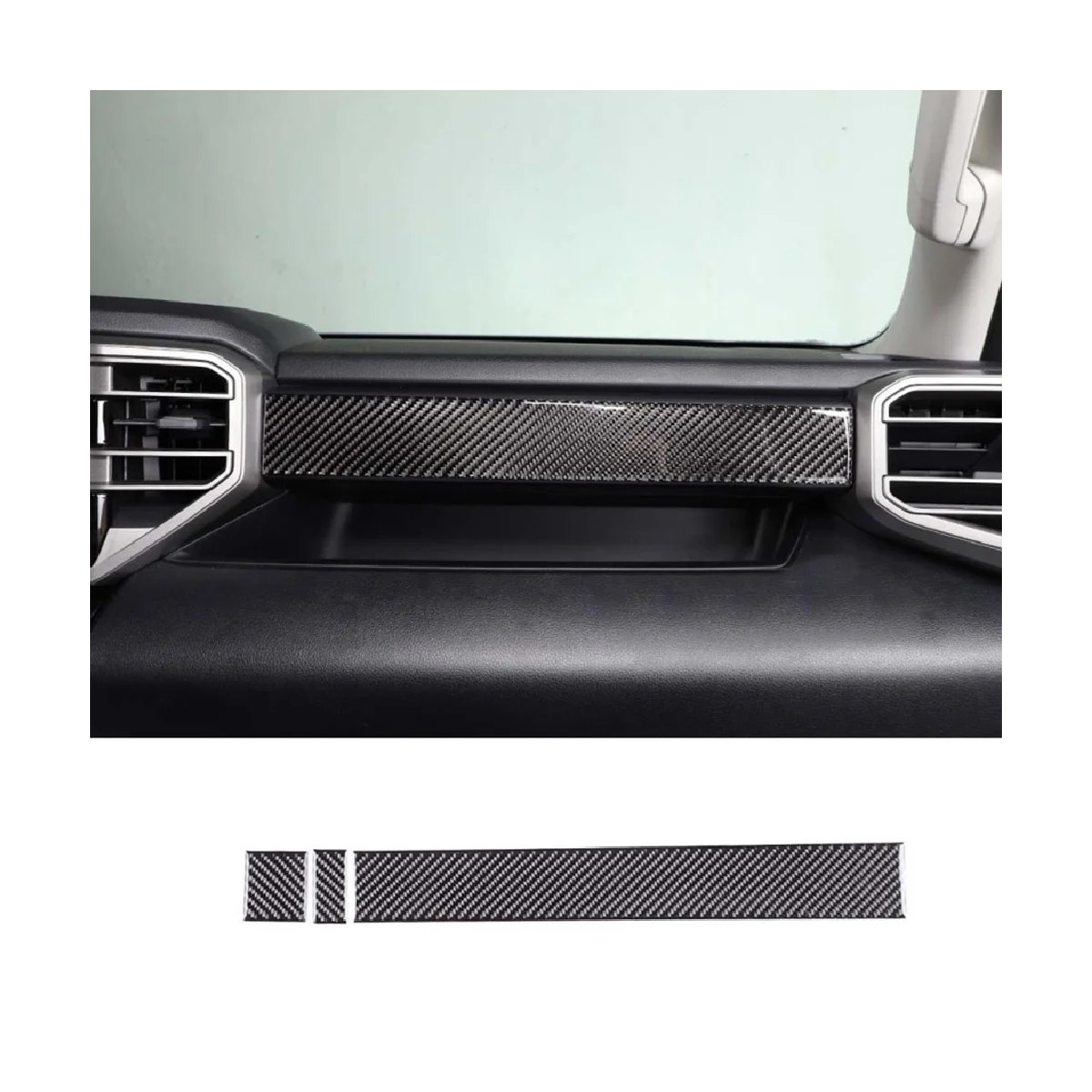 For 2022-2023 Control Decorative Sticker Real Carbon Fiber Soft