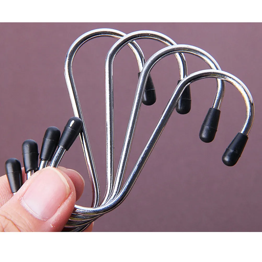 Hanging Pot Hooks 4 Pack Heavy Duty Metal Kitchen Utensil Cookware Rack Holder Hooks