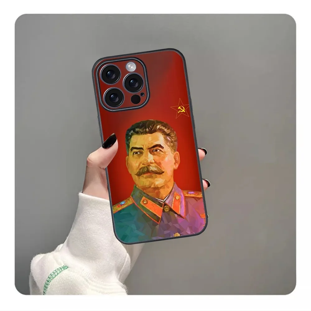 Russian Commander Stalin Phone Case For iPhone 16 15 14 13 12 11 PRO MAX PLUS Mini TPU Soft to Skin-friendly case