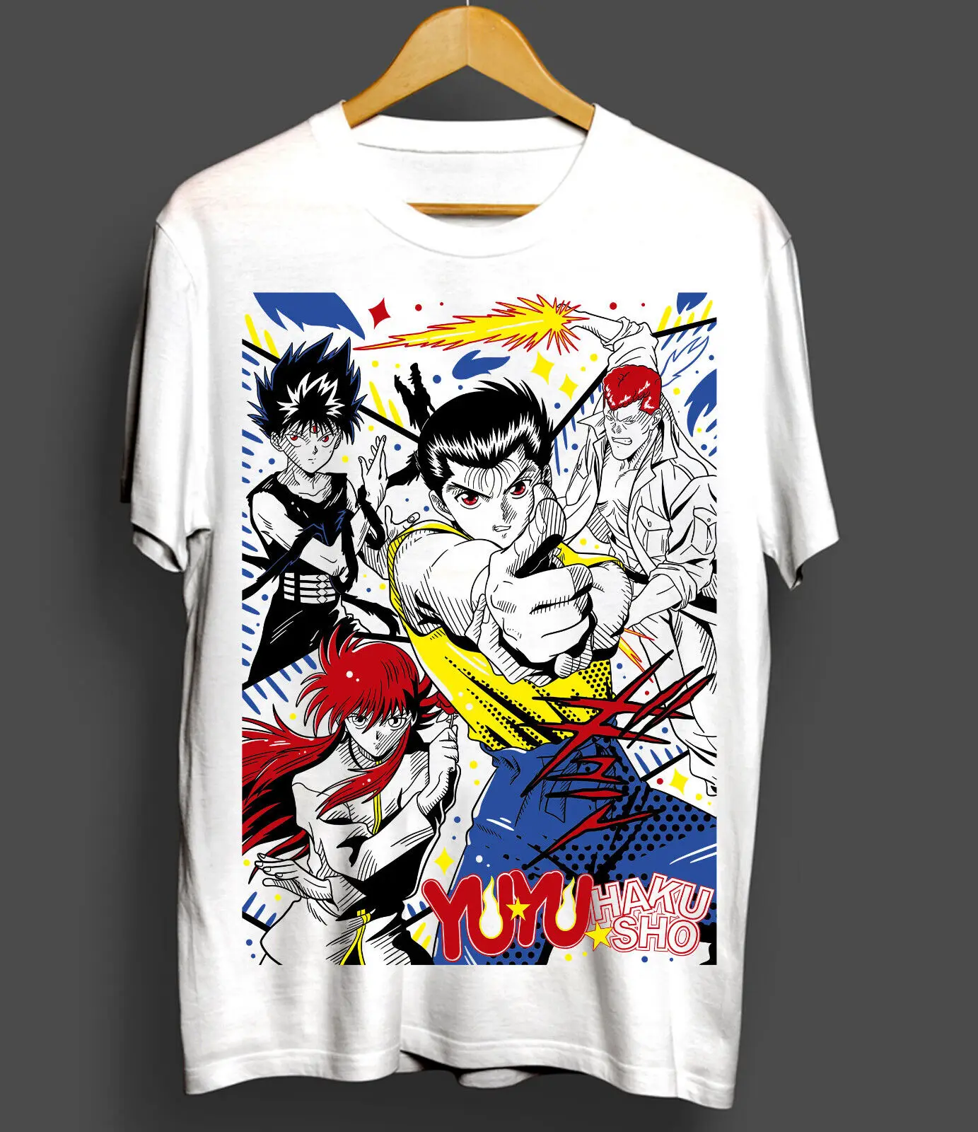 Yu Yu Hakusho T-shirt,Yusuke,Hiel,Kuwabara And Kurama Anime T-shirt All Size