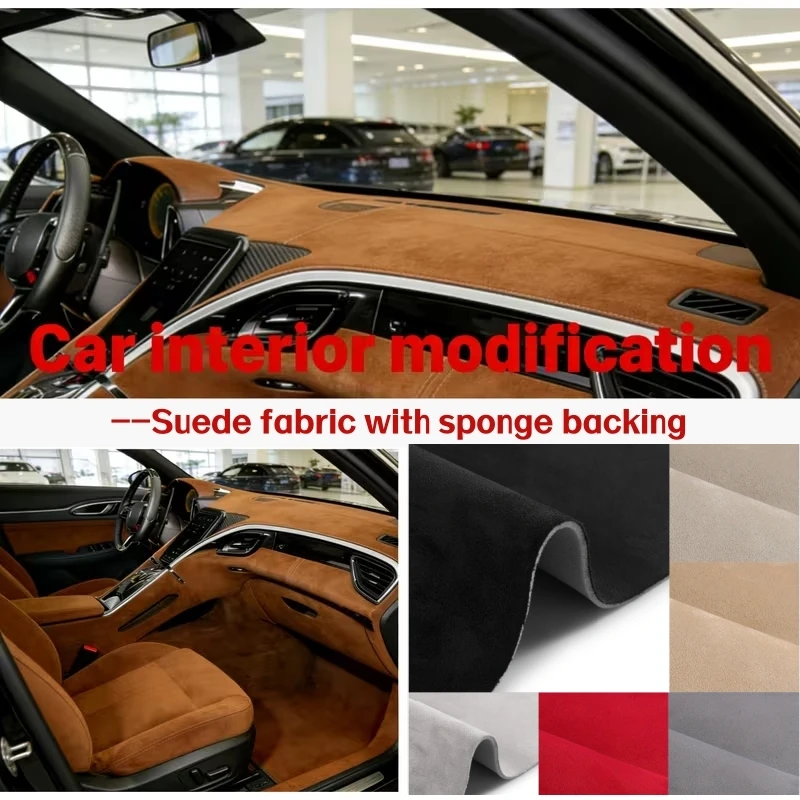 

Автомобильная замшевая ткань для обшивки потолка с поролоновой основой 1/8 дюйма, материал для ремонта и замены обшивки потолка автомобиля, ткань для самостоятельной установки
