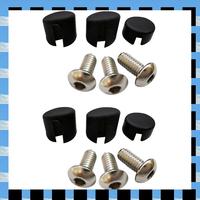 ABME 2Set Scooter Rear Back Fender Mudguard Screw Rubber Cap Screw Plug Cover For XIAOMI M365 Electric Scooter Parts(Black)