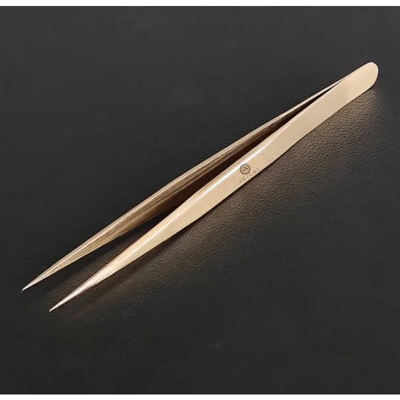 Watch Repair Tools Precision Brass Tweezers Hand-polished Non-Magnetic with Very Fine Point Tips for Watchmaker