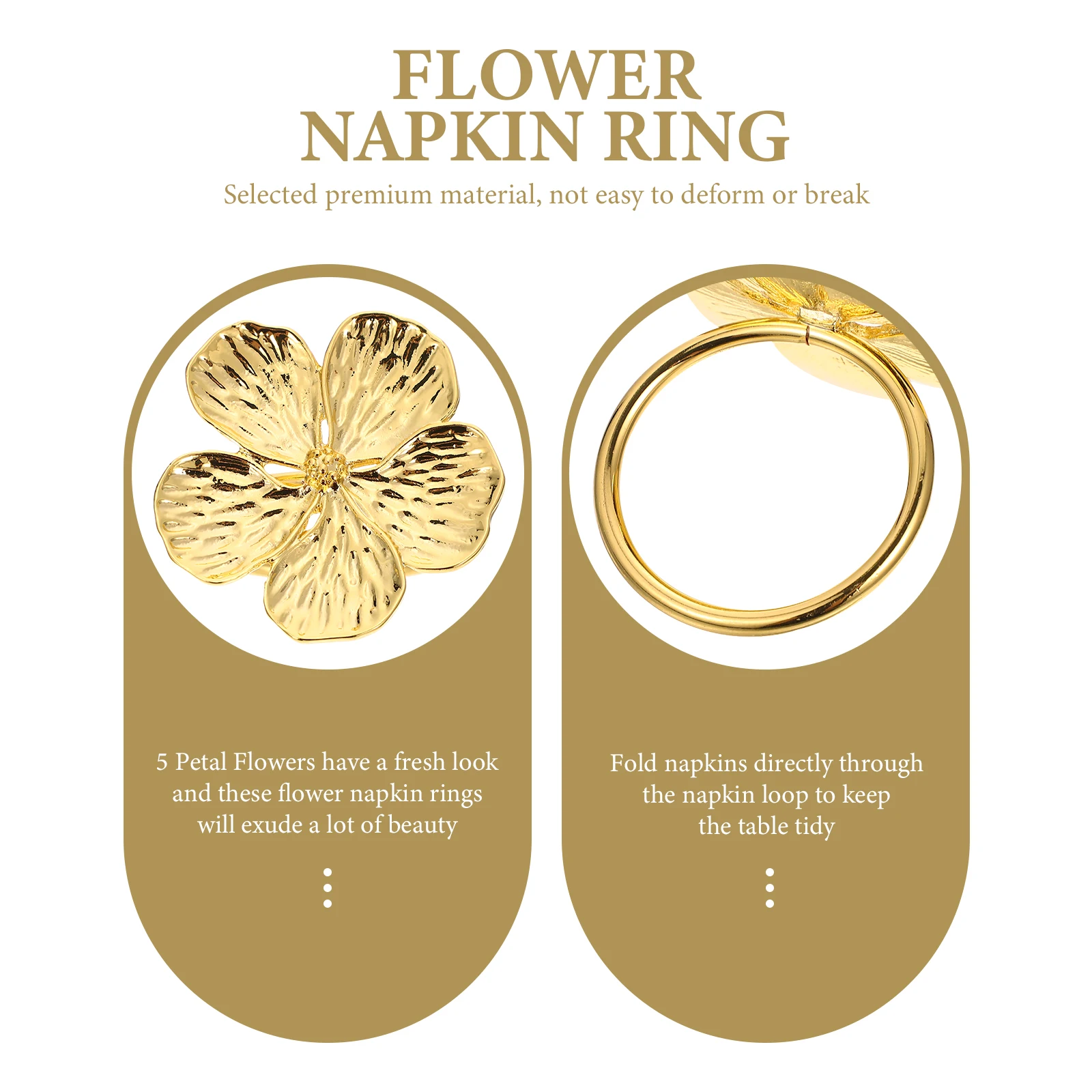 

6 Pcs Floral Paper Towel Holder Flower Napkin Ring Napkins Rings Wedding for Banquet