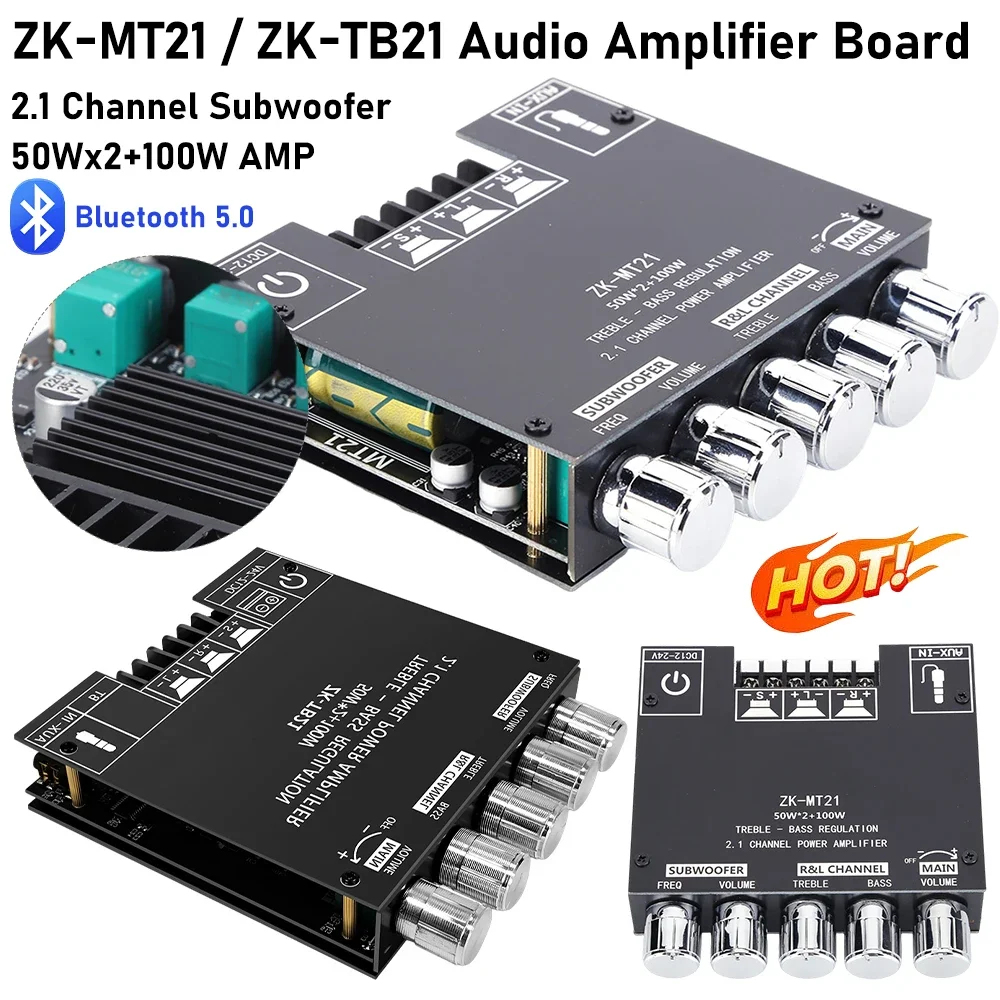 ZK-MT21 Subwoofer Digital Power Amplifier Board 2.1 Channel Stereo Amp Module