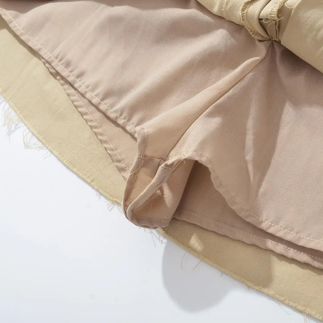 Letnie ubrania Spódnica Cargo Kobiety Czarne Mini spódniczki Kobiety Preppy Niska talia Plisowane Warstwowe Casualowe Krótkie Spódniczki Niski wzrost Surowy brzeg