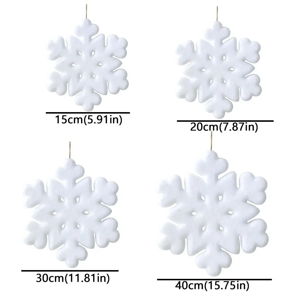 White Christmas Snowflake Pendant Flocking Simulation Artificial Christmas Snowflake Realistic Christmas Tree Decoration