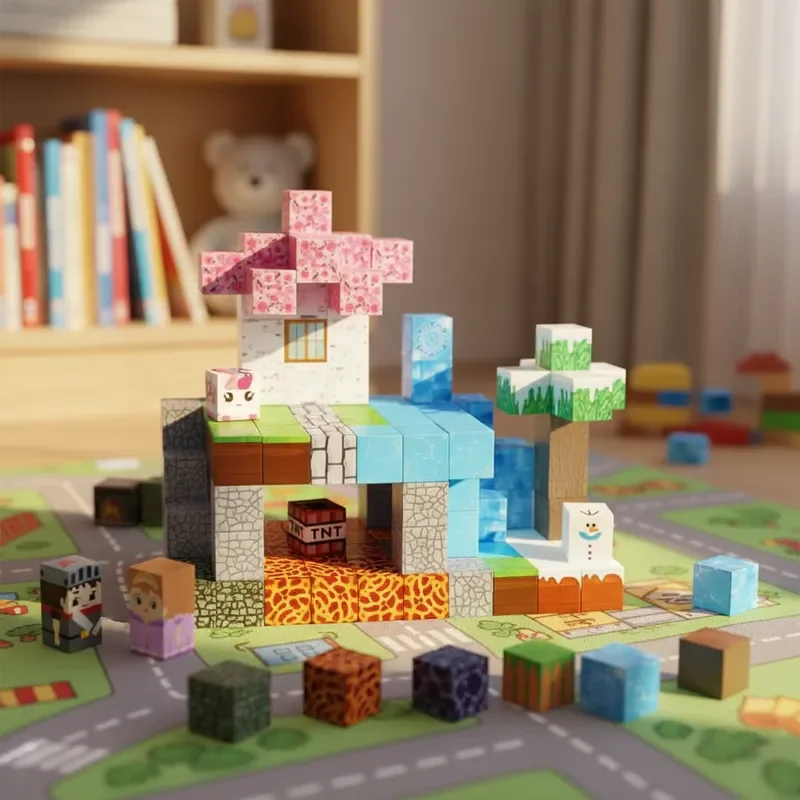 Zestaw Kreatywnych Klocków Magnetycznych 150 Elementów Magma Forest Bezpośrednie Montaż Bezpośrednie Zabawki Edukacyjne STEM Zestaw Budowlany dla Dzieci Najlepszy Prezent w Pudełku