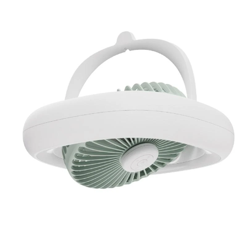 

SZ 7inch 4000mAh Remote Control Oscillating Fan 4 Gears USB Desk Ceiling Fan for Camper Warm Light LED Lamp