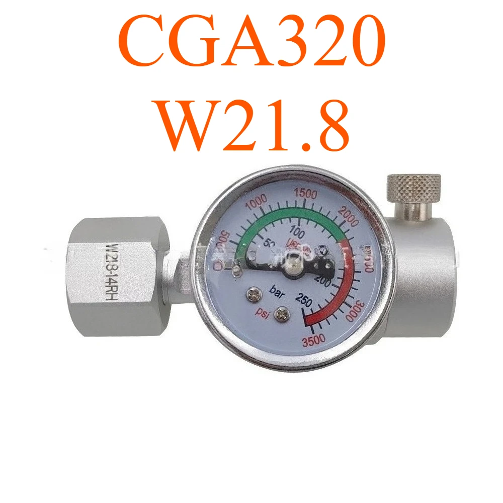 

Адаптер для заправки CO2 Sodastream DUO/Terra/Art W21.8-14 с манометром, быстроразъемным подключением для домашней карбонации и газированных напитков