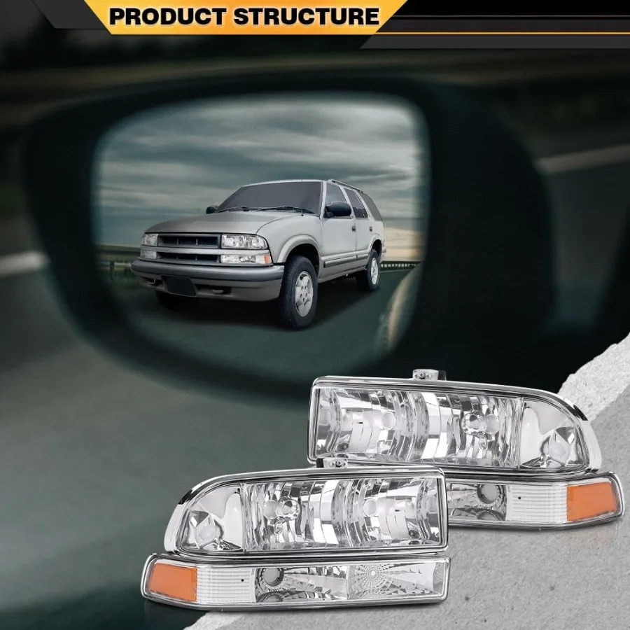 المصابيح الأمامية المصابيح الأمامية الوفير بدوره مصباح إشارة ث o المصابيح 1 زوج متوافق مع 1998-2005 تشيفي السترة صالح ل 1998-2004 تشيفي S1