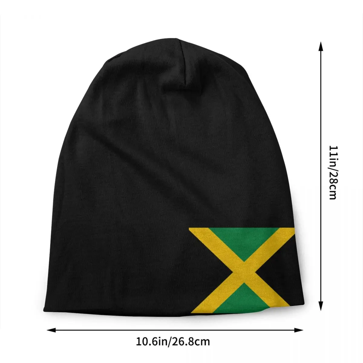 Custom Jamaican Flag Skullies Beanies Caps Unisex Winter Warm Knit Hat Hip Hop Adult Patriotism Bonnet Hats Outdoor Ski Cap