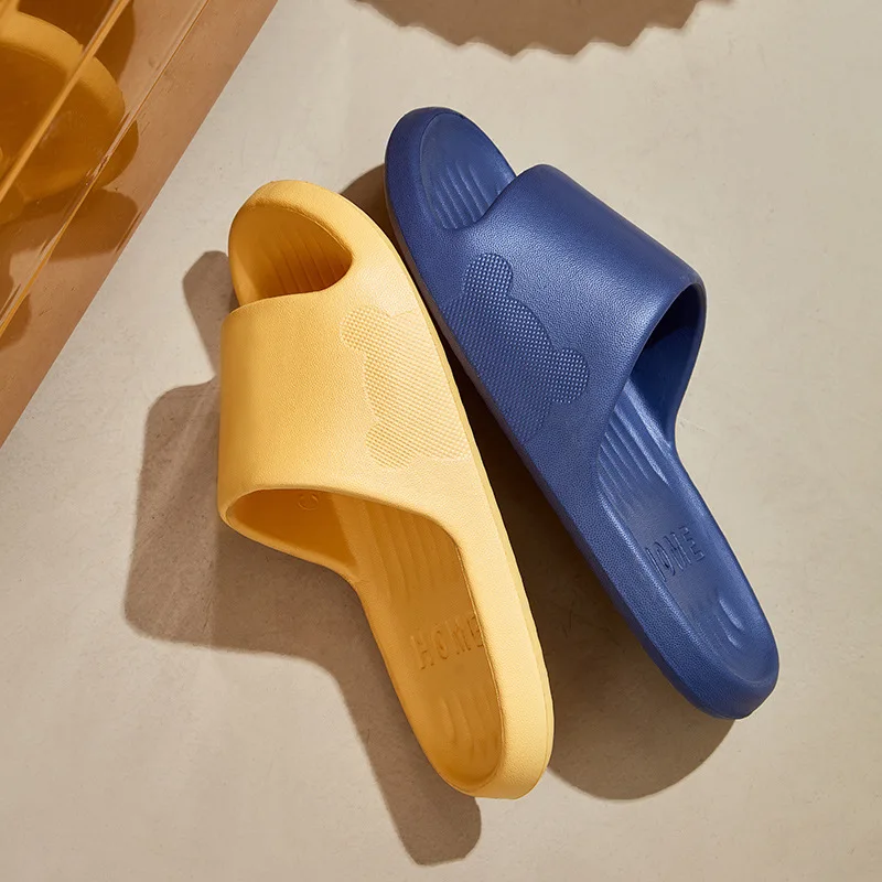 

Мягкие тапочки для пар, домашние уличные тапочки, летние женские туфли на толстой подошве для спальни, пляжные сандалии, мужские шлепанцы, обувь для душа