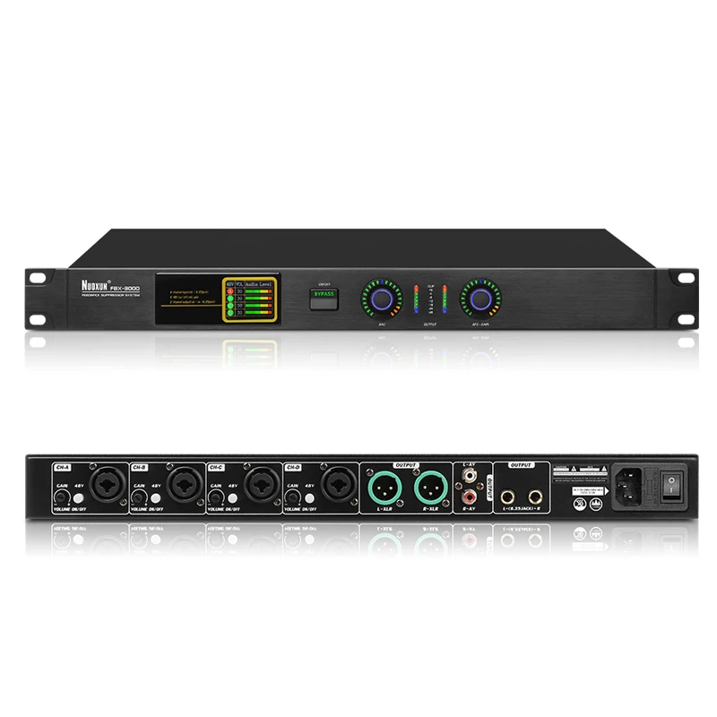 

FBX-3000 Придавитель обратной связи Профессиональный подавитель обратной связи Цифровая аудиосистема с защитой от воя