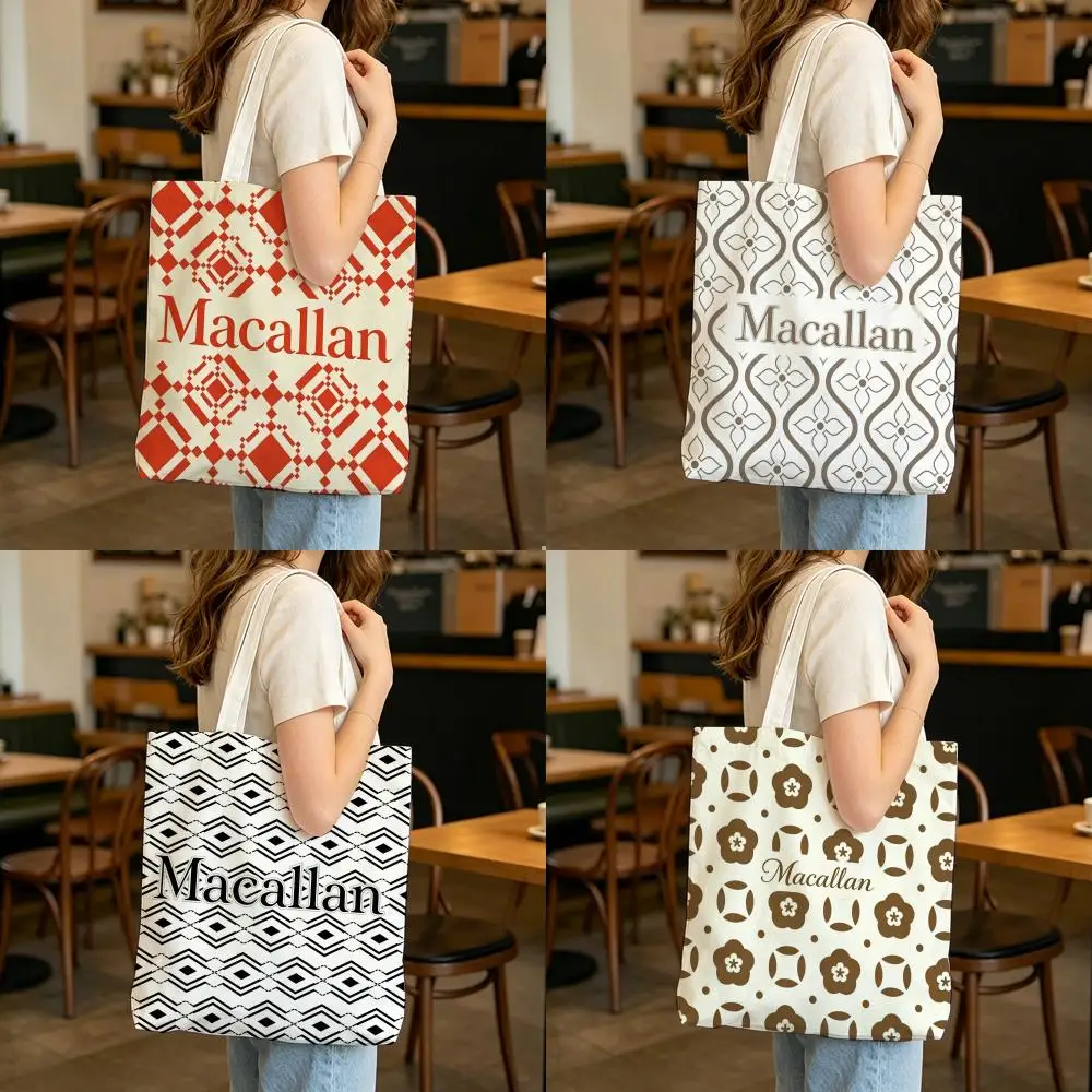 Bolsas de compras M-Macallan, la bolsa de lona ligera es ideal para uso diario, compras y viajes.