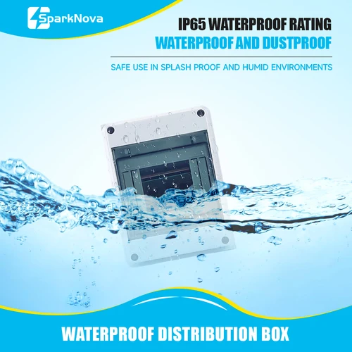 Imagen 2 del producto Caja de distribución impermeable IP65, caja de conexiones de la serie HT del gabinete eléctrico de plástico ABS de 2/3/5/8/12/15/18/24WAY