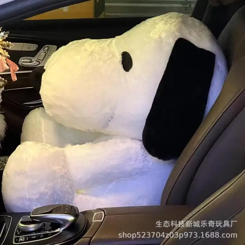 Miniso snoopy boneca de pelúcia kawaii dos desenhos animados sentado travesseiro brinquedo bonito boneca de pelúcia sofá decoração presente das crianças