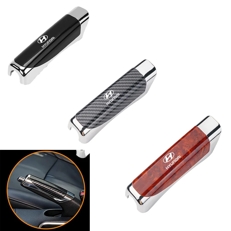 Accesorio de adhesivo con emblema para la cubierta del freno de mano del coche, para Hyundai Genesis N-LINE I10 I20 I30 I40 IX20 IX35 Kona Getz Veloster Tucson Elan