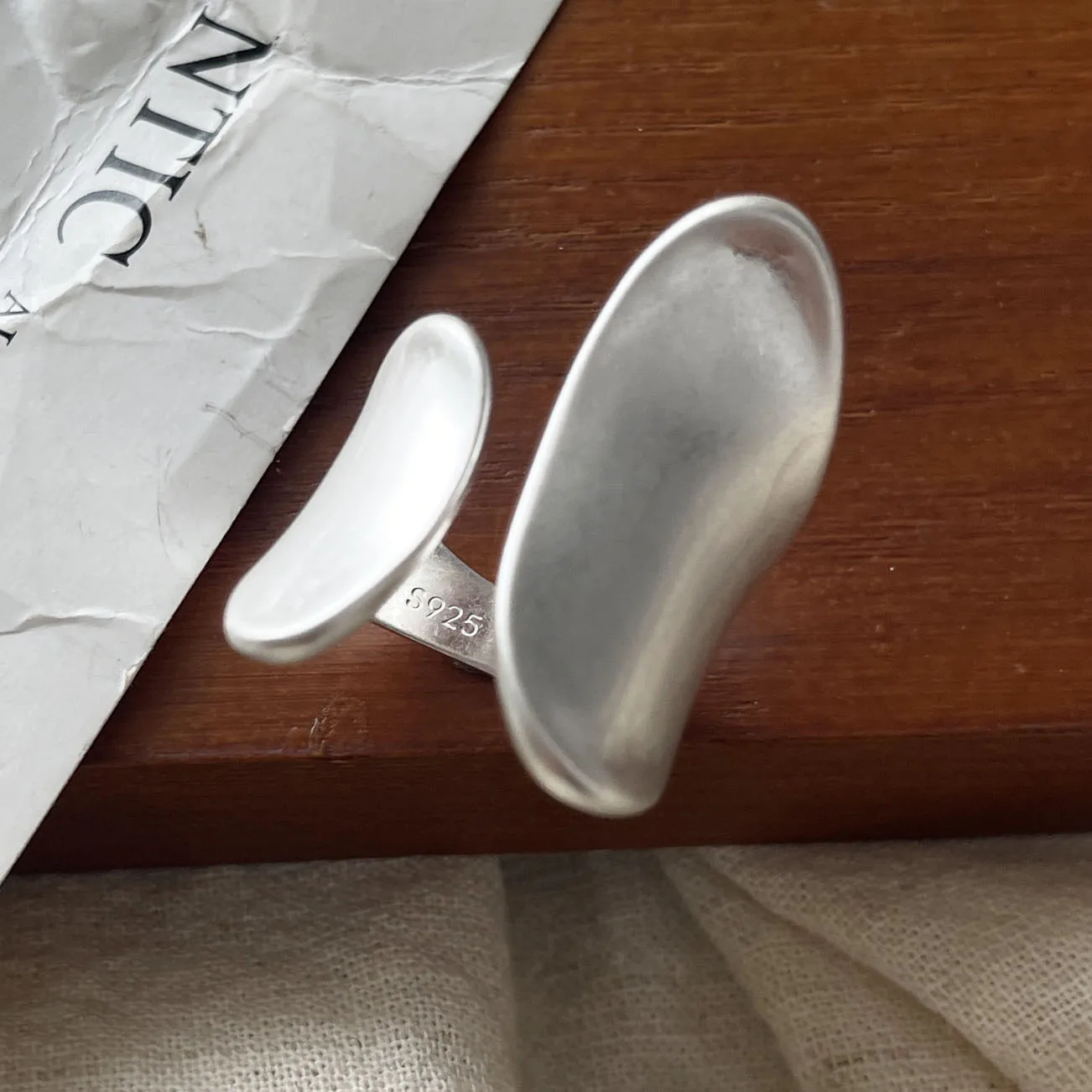 

Кольца из стерлингового серебра 925 пробы для женщин, ювелирные изделия с геометрическим рисунком, регулируемое на палец, простое, широкое, большое, открытое, для вечеринки, подарка на день рождения