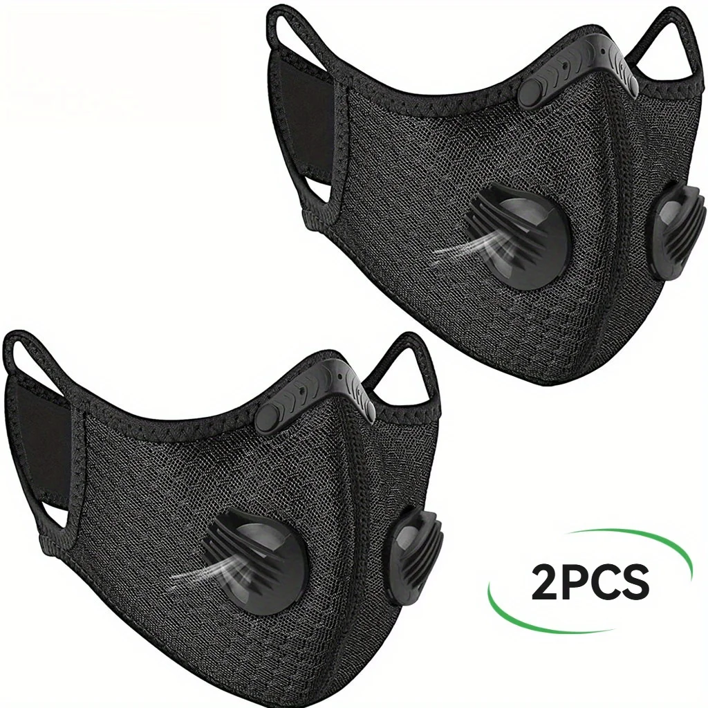 AliExpress 2-Pack Black Sports/ Activated Carbon - Ultra Breathable Mesh, Comfort Fit & Adjustable Cycling, Running, Outdoor Workouts!