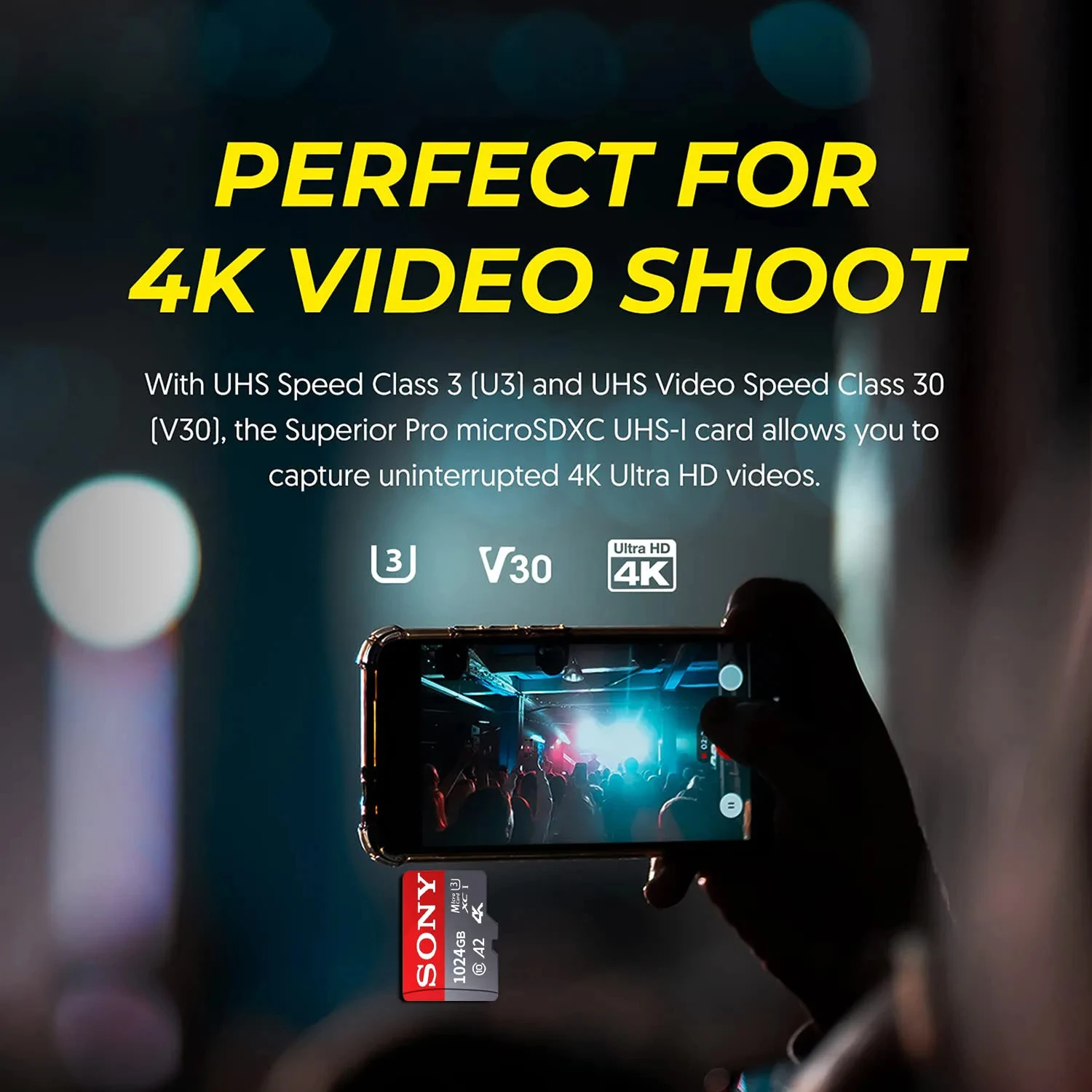 سوني الأصلي U3 A2 بطاقة SD 128GB 256GB 512GB 1 تيرا بايت عالية السرعة TF بطاقة للهاتف كاميرا الطائرة بدون طيار الجدول الكمبيوتر