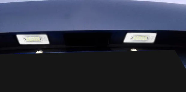 ل VW Touran جولف العلبة MK5 T5 باسات سيموزينت سكودا رائع مصباح ليد رقم ترخيص السيارة لوحة مصباح 2 قطعة لوحة ترخيص ضوء #6