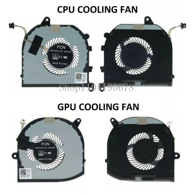 New  for Dell Inspiron XPS 15 9560 9570 008YY9 0TK9J1 Laptop CPU & GPU Cooling Fans