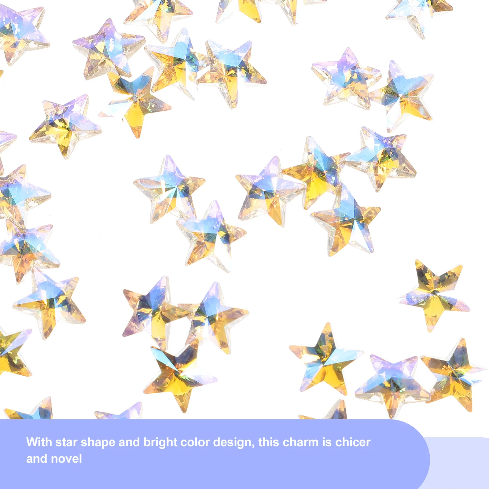 

45Pcs Star Charm Premium Material Glass Star Shaped DIY Jewelry Making Accessories Necklace Bracelet Jewelry Making Charm