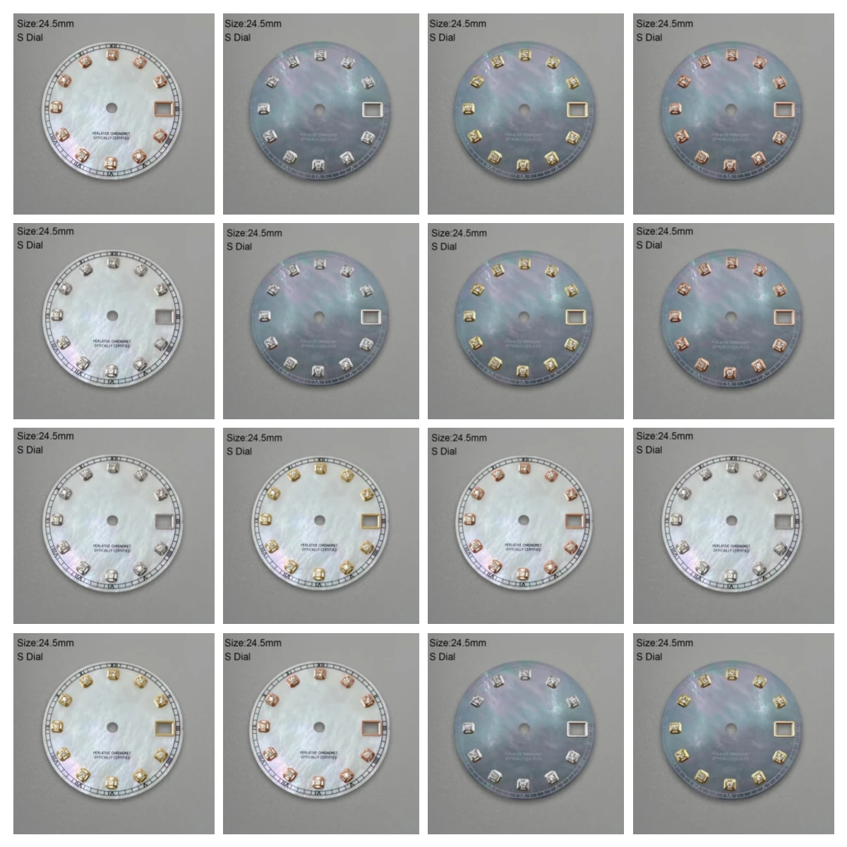 24.5mm S Logo Diamond Shell Dial Fit NH05 Japan Movement High Quality Watch Modification Accessories
