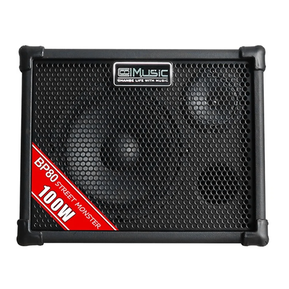 100-Watt Battery Power Amplifier With Microphone Input Portable Outdoor Speaker & Horn